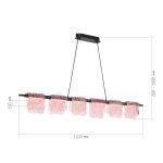 SL6021.403.36 Светильник подвесной ST-Luce черный/розовый LED 1*36W 4000K VOILE