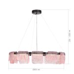 SL6021.403.66 Светильник подвесной ST-Luce черный/розовый LED 1*66W 4000K VOILE