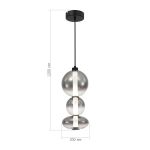 SL6119.403.24 Светильник подвесной ST-Luce Черный/Дымчато-Серый LED 1*24W 3000K PERLINA
