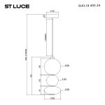 SL6119.403.24 Светильник подвесной ST-Luce Черный/Дымчато-Серый LED 1*24W 3000K PERLINA