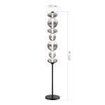 SL6119.405.40 Светильник напольный ST-Luce Черный/Дымчато-Серый LED 1*40W 3000K PERLINA