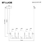 SL6119.413.40 Светильник подвесной ST-Luce Черный/Дымчато-Серый LED 1*40W 3000K PERLINA