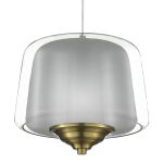 SL6127.313.01 Светильник подвесной ST-Luce Латунь/Серый, Прозрачный LED 1*18W 3000K PANDORA