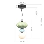 SL6134.403.01 Светильник подвесной ST-Luce черный/зелёный, синий, опаловый LED 1*8W 3000K FLORENTINI
