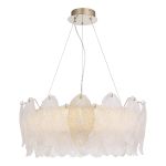SL6135.213.01 Светильник подвесной ST-Luce золото/прозрачный, янтарный LED 1*42W 3000K LIGHTSOME