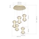 SL6136.233.01 Светильник подвесной ST-Luce золото/коньячный LED 1*28W 3000K SPINE