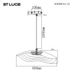 *SL6208.411.12 Светильник подвесной ST-Luce Черный/Черный, Оранжевый LED 1*12W 3000K