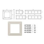 AF110364 Рамка ALFA Line (Серо-бежевый матовый) 4-ая