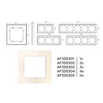 AF330302 Рамка ALFA Platos (Бежевый Стекло органическое) 2-ая