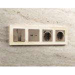AF330304 Рамка ALFA Platos (Бежевый Стекло органическое) 4-ая