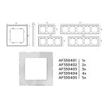 AF330402 Рамка ALFA Platos (Серебро Стекло органическое) 2-ая