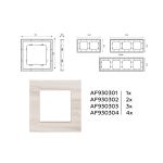 AF930304 Рамка ALFA Grand (Бежевый мрамор) 4-ая