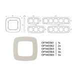 OF140364 Рамка OMEGA Ecta (Серо-бежевый матовый) 4-ая