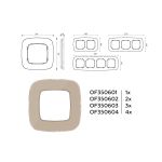 OF350601 Рамка OMEGA Radian (Серо-бежевый Стекло закаленное натуральное) 1-ая