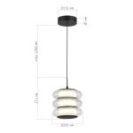 SL6239.403.03 Светильник подвесной ST-Luce черный/прозрачный LED 1*16W 3000K FRITTELA