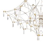 *SL6601.213.114 Светильник подвесной ST-Luce Золотистый/Прозрачный LED 114*0,5W 3000K