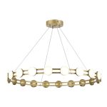 SL6610.203.20 Светильник подвесной ST-Luce золотистый/белый LED 1*40W 4000K MONRO