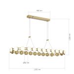 SL6610.203.26 Светильник подвесной ST-Luce золотистый/белый LED 1*50W 4000K MONRO