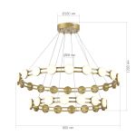 SL6610.203.36 Светильник подвесной ST-Luce золотистый/белый LED 1*70W 4000K MONRO