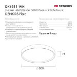 Потолочные светильники Denkirs DK6511-WH/1 PLATO