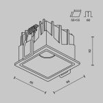 Точечные светильники Maytoni DL043-01-10W3K-SQ-W-1 Alfa LED
