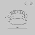 Точечные светильники Maytoni DL055-8W3-4-6K-B Okno