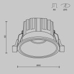 Точечные светильники Maytoni DL058-12W2.7K-B Round