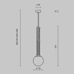 Подвесные светильники Maytoni MOD287PL-01BS1 Teatro