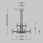Люстры Maytoni MOD401PL-L72BS3K Arana