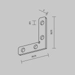 Трековое освещение Maytoni TRA034D-CL-42S Accessories for tracks Exility