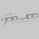 Трековое освещение Maytoni TRA184CPC-1B-7.5 Accessories for tracks Levity