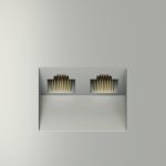 Розетка компьютерная встраиваемая VOLTUM S70 двойная RJ45+RJ45 кат.6, (сталь)