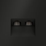 Розетка компьютерная встраиваемая VOLTUM S70 двойная RJ45+RJ45 кат.6, (черный матовый)