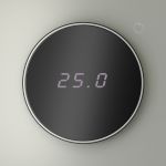 Терморегулятор электронный VOLTUM S70 с индикацией и датчиком, для теплого пола, (сталь)