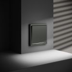 Выключатель встраиваемый VOLTUM S70 одноклавишный с подсветкой 10А, (титан)