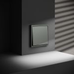 Проходной переключатель встраиваемый VOLTUM S70 одноклавишный 10А, (титан)