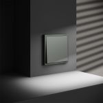 Выключатель с самовозвратом встраиваемый VOLTUM S70 одноклавишный 10А, (титан)