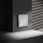 Проходной переключатель встраиваемый VOLTUM S70 двухклавишный 10А, (кашемир)