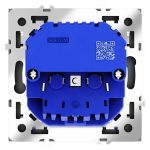 Розетка встраиваемая VOLTUM S70 с заземлением и защитными шторками, 16А, с USB, A+С, (графит)