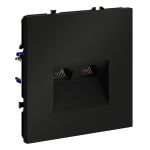 Розетка компьютерная встраиваемая VOLTUM S70 двойная RJ45+RJ45 кат.6, (черный матовый)