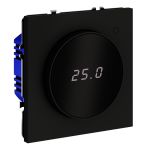 Терморегулятор электронный VOLTUM S70 с индикацией и датчиком, для теплого пола, (черный матовый)