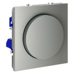Светорегулятор встраиваемый VOLTUM S70 поворотно-нажимной 600 Вт, (сталь)