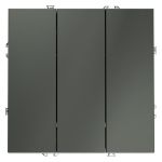 Выключатель встраиваемый VOLTUM S70 трехклавишный 10А, (титан)
