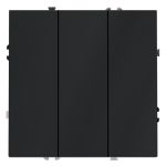 Выключатель встраиваемый VOLTUM S70 трехклавишный 10А, (графит)