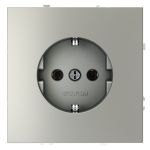 Розетка встраиваемая VOLTUM S70 с заземлением 16А, (сталь)