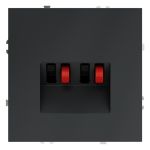 Розетка акустическая встраиваемая VOLTUM S70 4-местная, (графит)