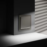 Выключатель встраиваемый VOLTUM S70 одноклавишный с подсветкой 10А, (шелк)