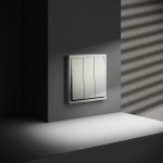 Выключатель встраиваемый VOLTUM S70 трехклавишный 10А, (сталь)