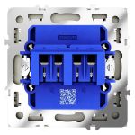 Розетка акустическая встраиваемая VOLTUM S70 4-местная, (шелк)