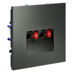 Розетка акустическая встраиваемая VOLTUM S70 4-местная, (титан)
